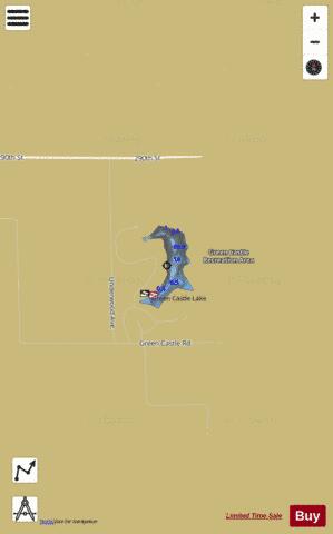 Green Castle Recreation Area depth contour Map - i-Boating App