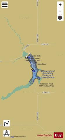 Williamson Pond depth contour Map - i-Boating App