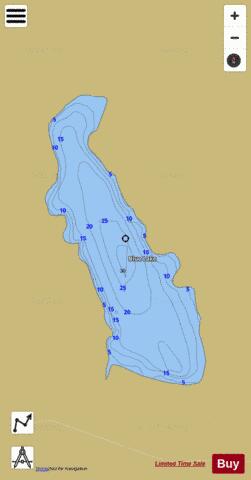 Blue Lake depth contour Map - i-Boating App