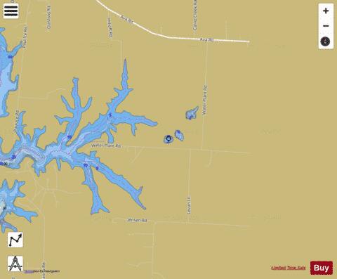 Kincaid Lake Fish Pond 1 depth contour Map - i-Boating App