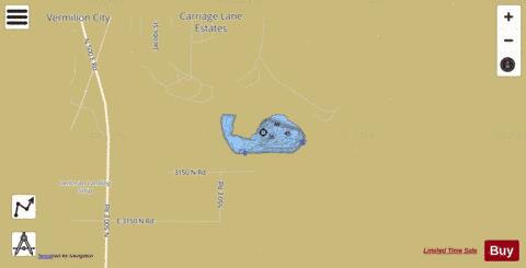 Streator Lake depth contour Map - i-Boating App