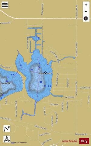 East Loon Lake depth contour Map - i-Boating App