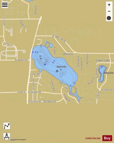 Gages depth contour Map - i-Boating App
