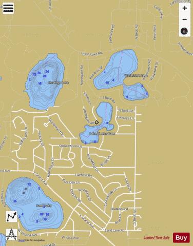 Linden depth contour Map - i-Boating App