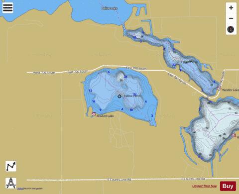 Atwood Lake depth contour Map - i-Boating App