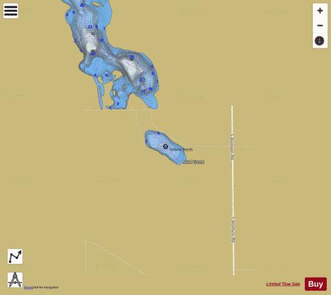 Henry Lake depth contour Map - i-Boating App
