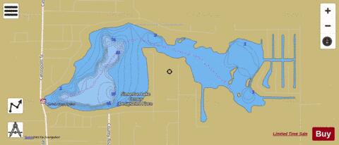 Simonton Lake depth contour Map - i-Boating App