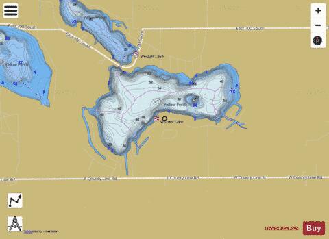 Witmer Lake depth contour Map - i-Boating App