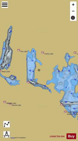 DUCK LAKE depth contour Map - i-Boating App