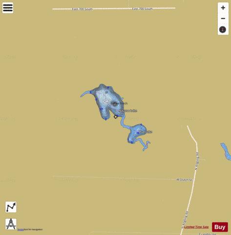 Nauvoo Lake, Mud lake depth contour Map - i-Boating App