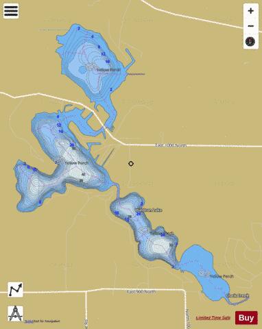 Waldron Lake, Steinbarger lake, Jones lake depth contour Map - i-Boating App