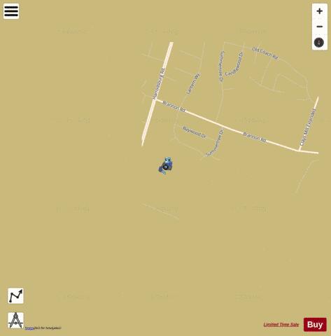 Southland Church Lake depth contour Map - i-Boating App