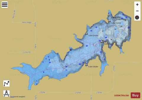 Banner Creek Reservoir depth contour Map - i-Boating App
