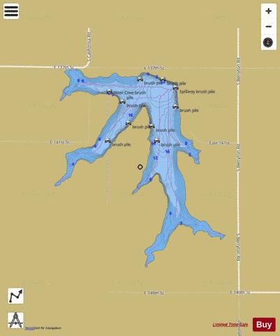 Carbondale Lake depth contour Map - i-Boating App