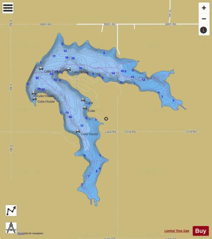 Centralia City Lake depth contour Map - i-Boating App