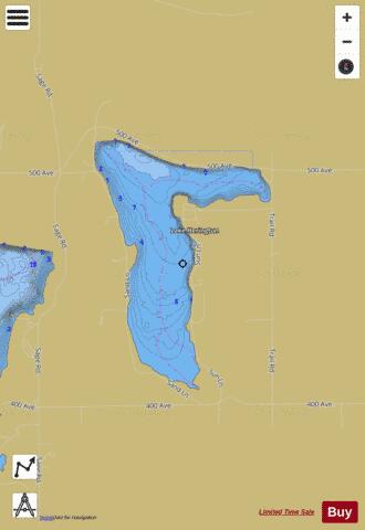 Herington City Lake depth contour Map - i-Boating App