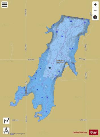 Herington Reservoir depth contour Map - i-Boating App