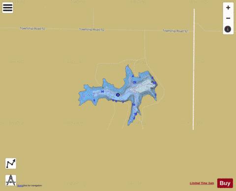 Madison City Lake depth contour Map - i-Boating App