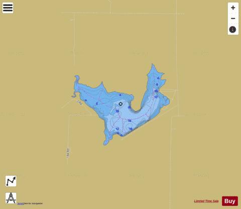 Moline Reservoir depth contour Map - i-Boating App