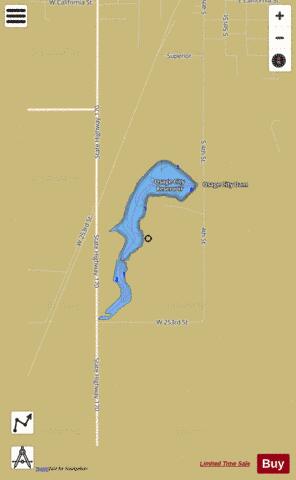 Osage City Lake depth contour Map - i-Boating App