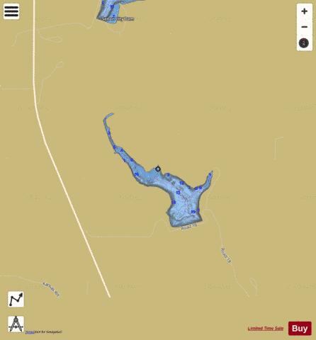 Sedan City South Lake depth contour Map - i-Boating App