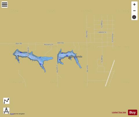Thayer Old City Lake depth contour Map - i-Boating App