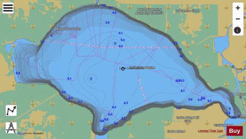 Lake Cataouatche depth contour Map - i-Boating App