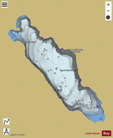 Upper Priest Lake depth contour Map - i-Boating App
