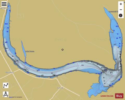 Raccourci Lake depth contour Map - i-Boating App
