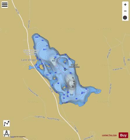 Upper Naukeag Lake depth contour Map - i-Boating App