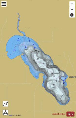 Lake Blaine depth contour Map - i-Boating App