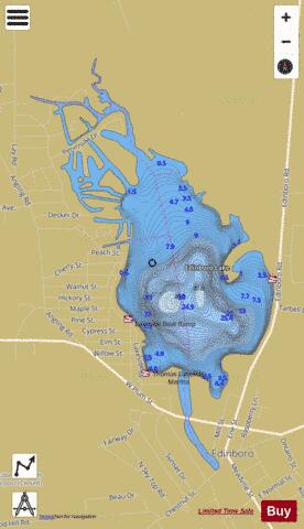 Edinboro Lake depth contour Map - i-Boating App