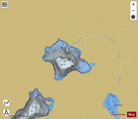 Nichols Pond depth contour Map - i-Boating App