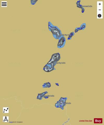 South Gap Lake depth contour Map - i-Boating App