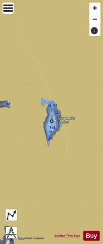 Upper Brooks Lake depth contour Map - i-Boating App