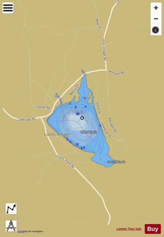 Lake Wyola depth contour Map - i-Boating App