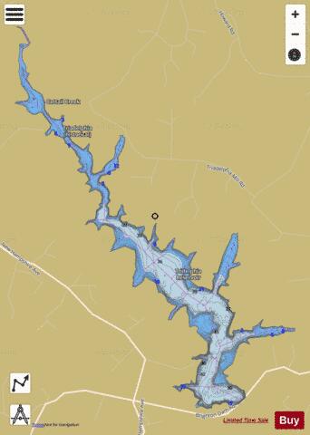 Triadelphia Reservoir depth contour Map - i-Boating App