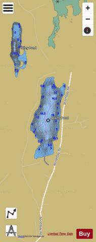 Adams Pond depth contour Map - i-Boating App