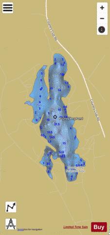 Bauneg Beg Pond depth contour Map - i-Boating App