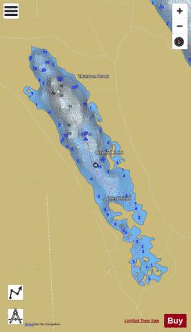 Bickford Pond depth contour Map - i-Boating App