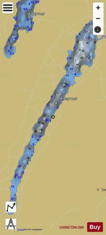 Biscay Pond depth contour Map - i-Boating App
