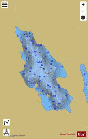 Burnt Pond depth contour Map - i-Boating App
