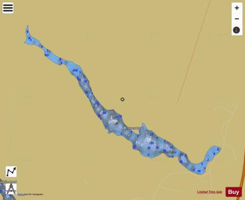 Chases Pond depth contour Map - i-Boating App