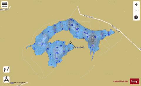 Coleman Pond depth contour Map - i-Boating App