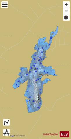 Dundee Pond depth contour Map - i-Boating App
