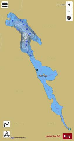 First Pond depth contour Map - i-Boating App