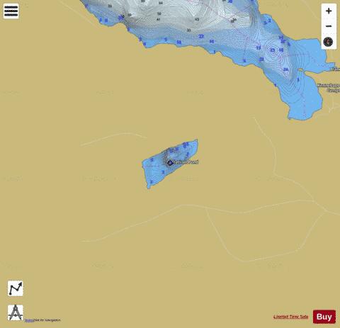 Flatiron Pond depth contour Map - i-Boating App