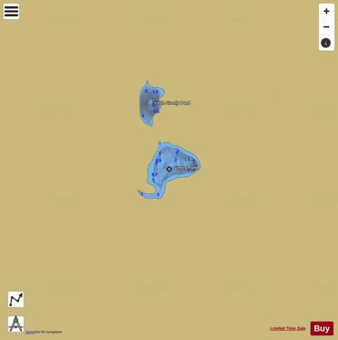 Greely Pond depth contour Map - i-Boating App