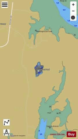 Gross Pond depth contour Map - i-Boating App