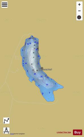 Halfmoon Pond depth contour Map - i-Boating App